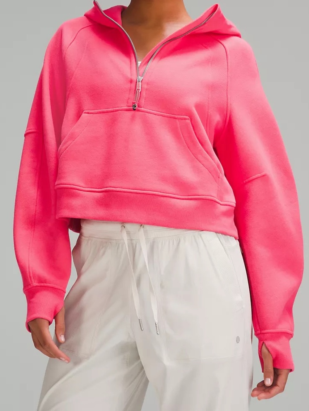 Lululemon Scuba Oversized Half Zip Hoodie Glaze Pink XS/S LW3DM4S